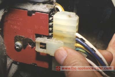 Removing motor electrical connector