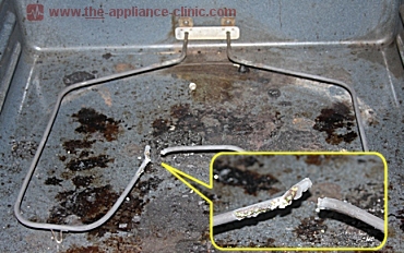 Failed oven element