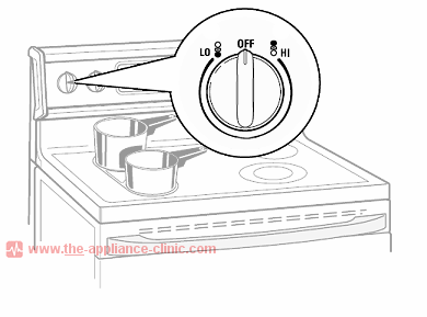 Electric range surface element switch